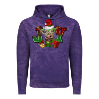 Cloud Purple christmas joy cow Vintage Hoodie - BarkalooDesign