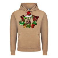 Vintage Coffee christmas joy cow Vintage Hoodie - BarkalooDesign