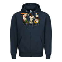 Navy tenesse state cowhide serape cactus Zipper Hoodie - RanaPortraitStore