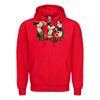 Red tenesse state cowhide serape cactus Zipper Hoodie - RanaPortraitStore
