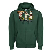 Sports Green tenesse state cowhide serape cactus Zipper Hoodie - RanaPortraitStore