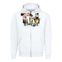 White tenesse state cowhide serape cactus Zipper Hoodie - RanaPortraitStore