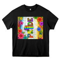 Lgbtq+ Pride With Flower Tumbler Heavy Core Tee | Teevron