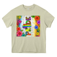 Mossy LGBTQ+ Pride With Flower Tumbler Heavy Core Tee - BundleAndBundleShop