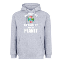 Heather Grey Destroy the patriarchy not the planet Heavyweight Hoodie - Bettercallsaul