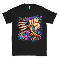 Black LGBTQ+ and American flag Classic Tee - FaDigitalArtStudio