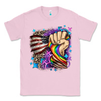 Bubblegum Pink LGBTQ+ and American flag Classic Tee - FaDigitalArtStudio