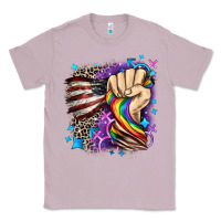 Lilac LGBTQ+ and American flag Classic Tee - FaDigitalArtStudio