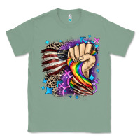 Sage LGBTQ+ and American flag Classic Tee - FaDigitalArtStudio