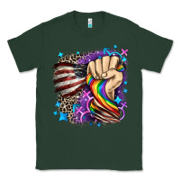 Sports Green LGBTQ+ and American flag Classic Tee - FaDigitalArtStudio