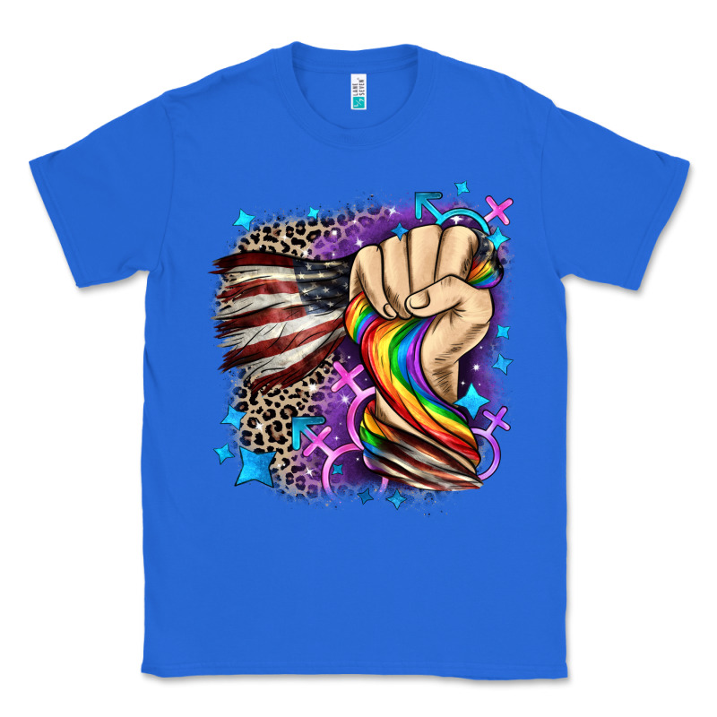 Lgbtq+ And American Flag Classic Tee by FaDigitalArtStudio | Teevron