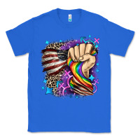 True Royal LGBTQ+ and American flag Classic Tee - FaDigitalArtStudio