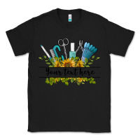 Black customize nail tools with sunflower preview Classic Tee - BarkalooDesign