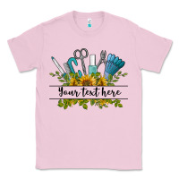Bubblegum Pink customize nail tools with sunflower preview Classic Tee - BarkalooDesign