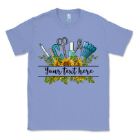 Colony Blue customize nail tools with sunflower preview Classic Tee - BarkalooDesign