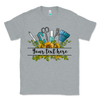 Heather Grey customize nail tools with sunflower preview Classic Tee - BarkalooDesign