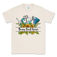 Natural customize nail tools with sunflower preview Classic Tee - BarkalooDesign