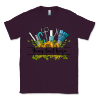 Plum customize nail tools with sunflower preview Classic Tee - BarkalooDesign
