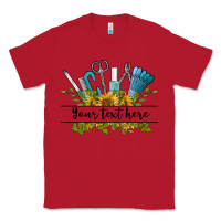 Red customize nail tools with sunflower preview Classic Tee - BarkalooDesign