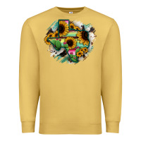 Antique Gold Texas Map Sunflower Cactus Serape Premium Sweatshirt - RanaPortraitStore