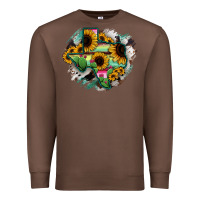 Chestnut Texas Map Sunflower Cactus Serape Premium Sweatshirt - RanaPortraitStore