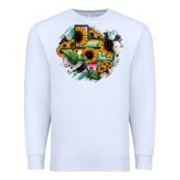 White Texas Map Sunflower Cactus Serape Premium Sweatshirt - RanaPortraitStore