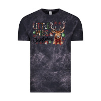 Cloud Black little miss christmas Vintage Tee - CowhideDigitalArt