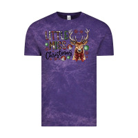 Cloud Purple little miss christmas Vintage Tee - CowhideDigitalArt