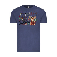 Vintage Denim little miss christmas Vintage Tee - CowhideDigitalArt