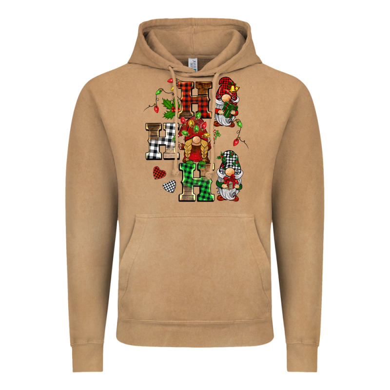 Christmas Ho Ho Ho Gnomes Vintage Hoodie by BarkalooDesign | Teevron