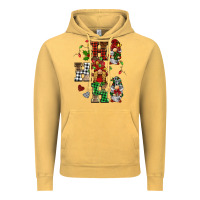 Vintage Mustard christmas ho ho ho gnomes Vintage Hoodie - BarkalooDesign