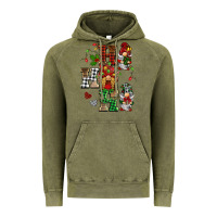 Vintage Olive christmas ho ho ho gnomes Vintage Hoodie - BarkalooDesign