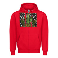 Red aztec cowhide cacti Zipper Hoodie - RanaPortraitStore