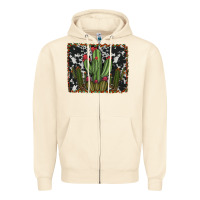 Sandshell aztec cowhide cacti Zipper Hoodie - RanaPortraitStore