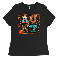 Black Autumn Leopard Aunt Ladies Tee - LillyAllenDesigns