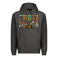 Charcoal Heather show mom suffolk sheep black sheep Premium Hoodie - BarkalooDesign
