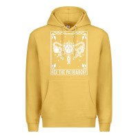 Antique Gold womens hex the patriarchy uterus tarot card halloween feminist t shirt Premium Hoodie - maiPhamDesign