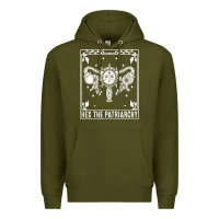 Army Green womens hex the patriarchy uterus tarot card halloween feminist t shirt Premium Hoodie - maiPhamDesign