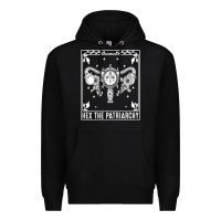 Black womens hex the patriarchy uterus tarot card halloween feminist t shirt Premium Hoodie - maiPhamDesign