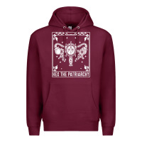 Burgundy womens hex the patriarchy uterus tarot card halloween feminist t shirt Premium Hoodie - maiPhamDesign