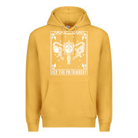 Mustard womens hex the patriarchy uterus tarot card halloween feminist t shirt Premium Hoodie - maiPhamDesign