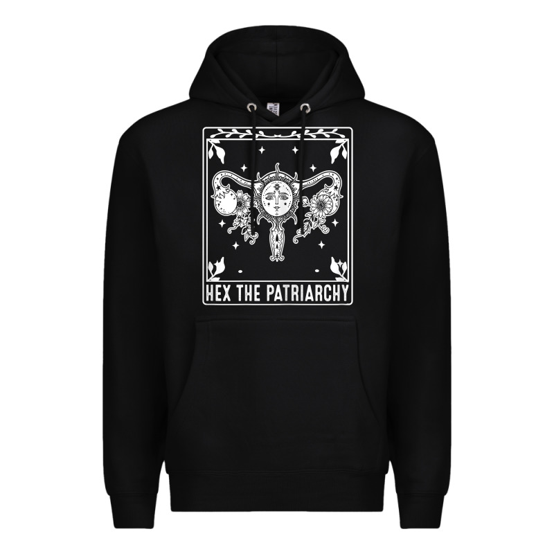 Womens Hex The Patriarchy Uterus Tarot Card Halloween Feminist T Shirt Premium Hoodie by maiPhamDesign | Teevron