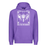 Purple womens hex the patriarchy uterus tarot card halloween feminist t shirt Premium Hoodie - maiPhamDesign