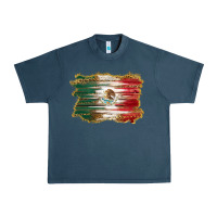 Midnight Navy mexican flag with leopard Urban Heavy Tee - RanaPortraitStore