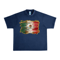 Navy mexican flag with leopard Urban Heavy Tee - RanaPortraitStore