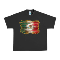 Pigment Black mexican flag with leopard Urban Heavy Tee - RanaPortraitStore