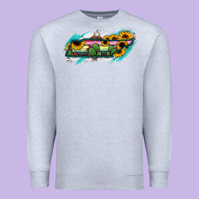 Tennessee Map Sunflower Cactus Serape Premium Sweatshirt Designed By Ranaportraitstore