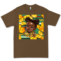 Cacao juneteenth afro girl seamless pattern Premium Tee - BundleAndBundleShop