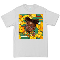 Dove Grey juneteenth afro girl seamless pattern Premium Tee - BundleAndBundleShop