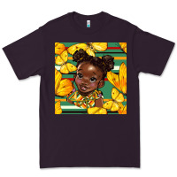 Plum juneteenth afro girl seamless pattern Premium Tee - BundleAndBundleShop